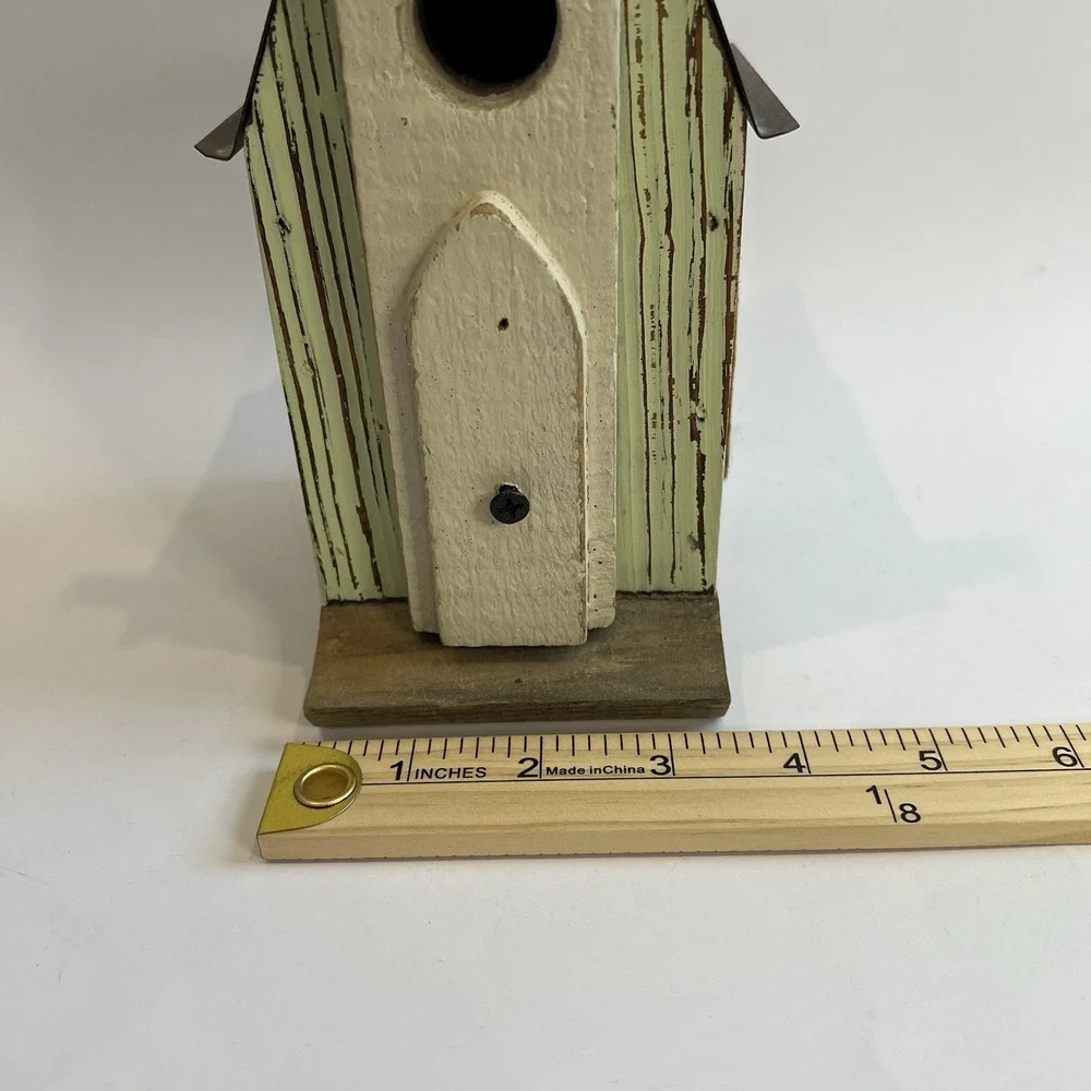 Southern Living At Home Bird Sanctuary Distressed Wood Church w/ Metal Roof READ